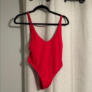 Red  One Piece Swimsuit